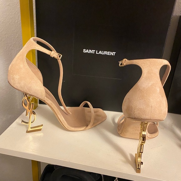 Like New Suede SAINT LAURENT OPYUM Sandal SIZE 40 - Picture 3 of 5